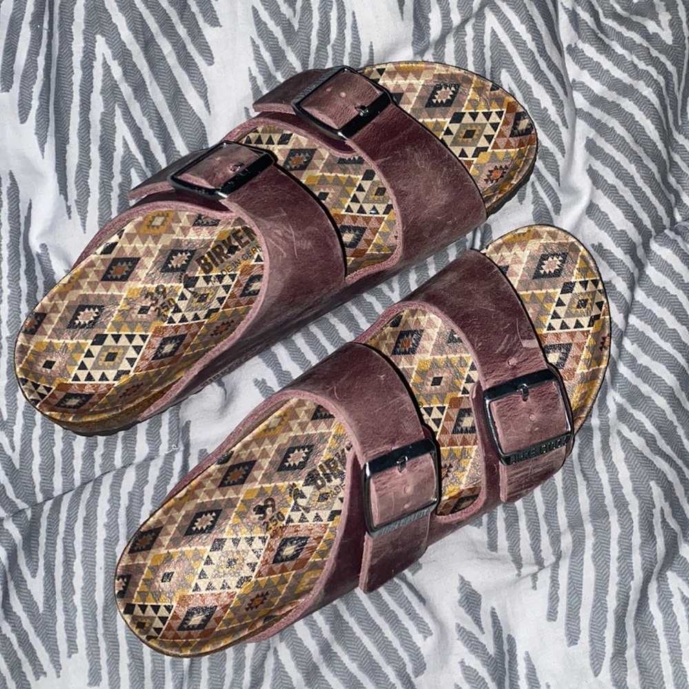 Worn leather detail Birkenstock’s
